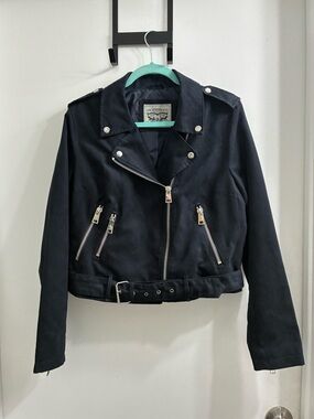 Levi's Suede Moto Jacket - Women’s Size L 🖤